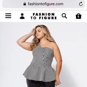 One shoulder peplum top